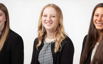 Headshots of Andrea Cornel, Katy Waddell, and Molly Dorgan from the Class of 2024