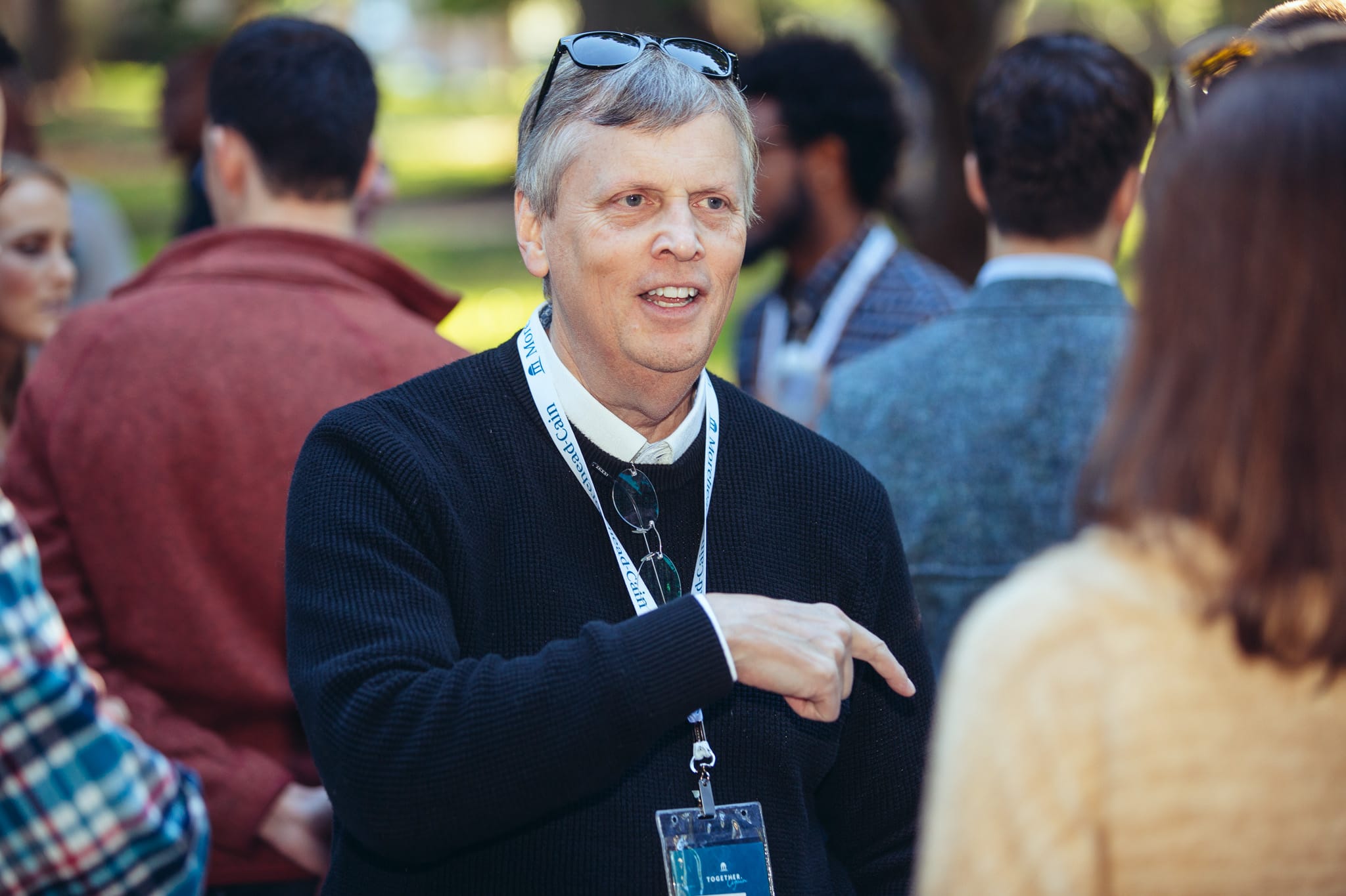 Candid photo of Will Oxford speaking.