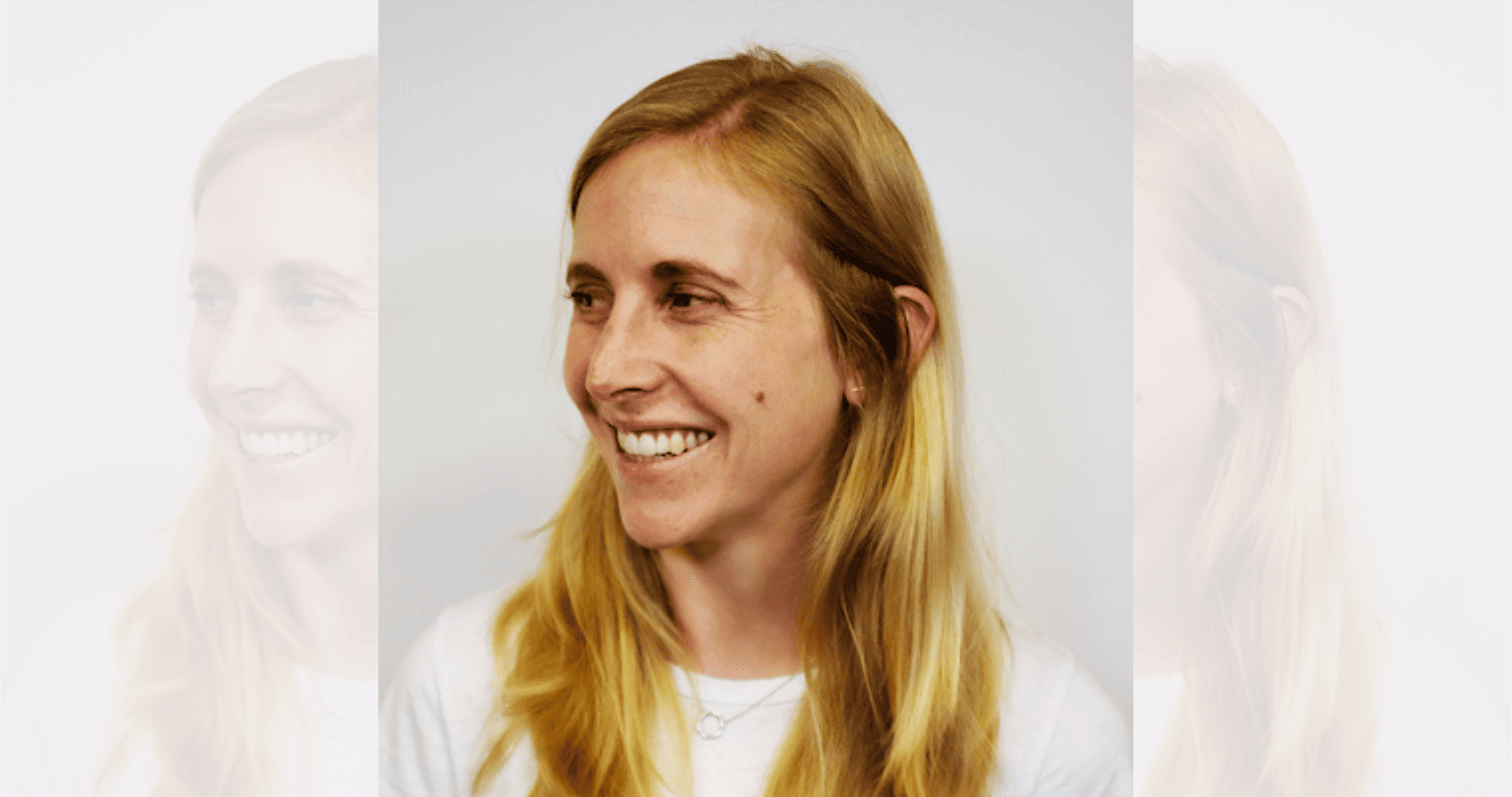Headshot of Ella Koeze ’15. She is wearing a white tee and smiling.
