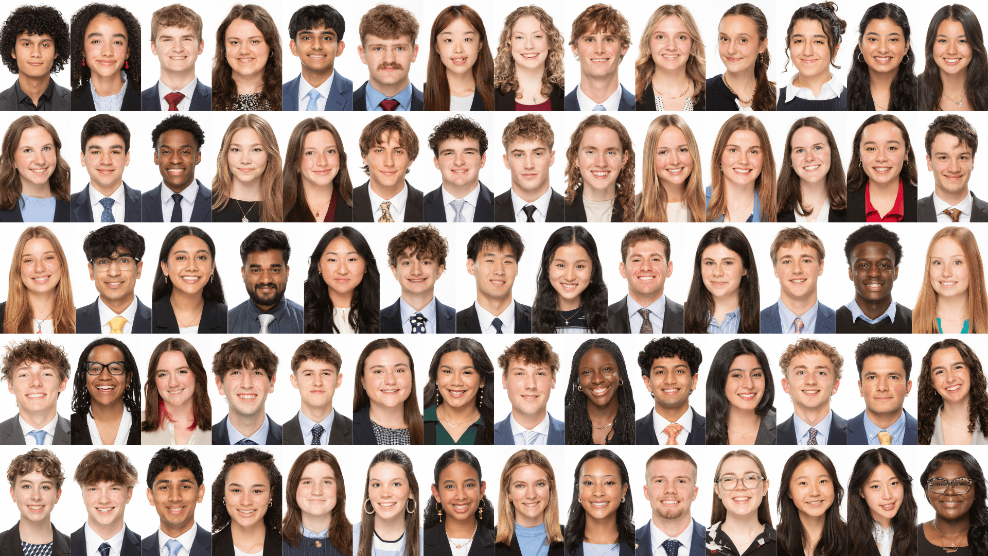 Headshots of members of the class of 2030