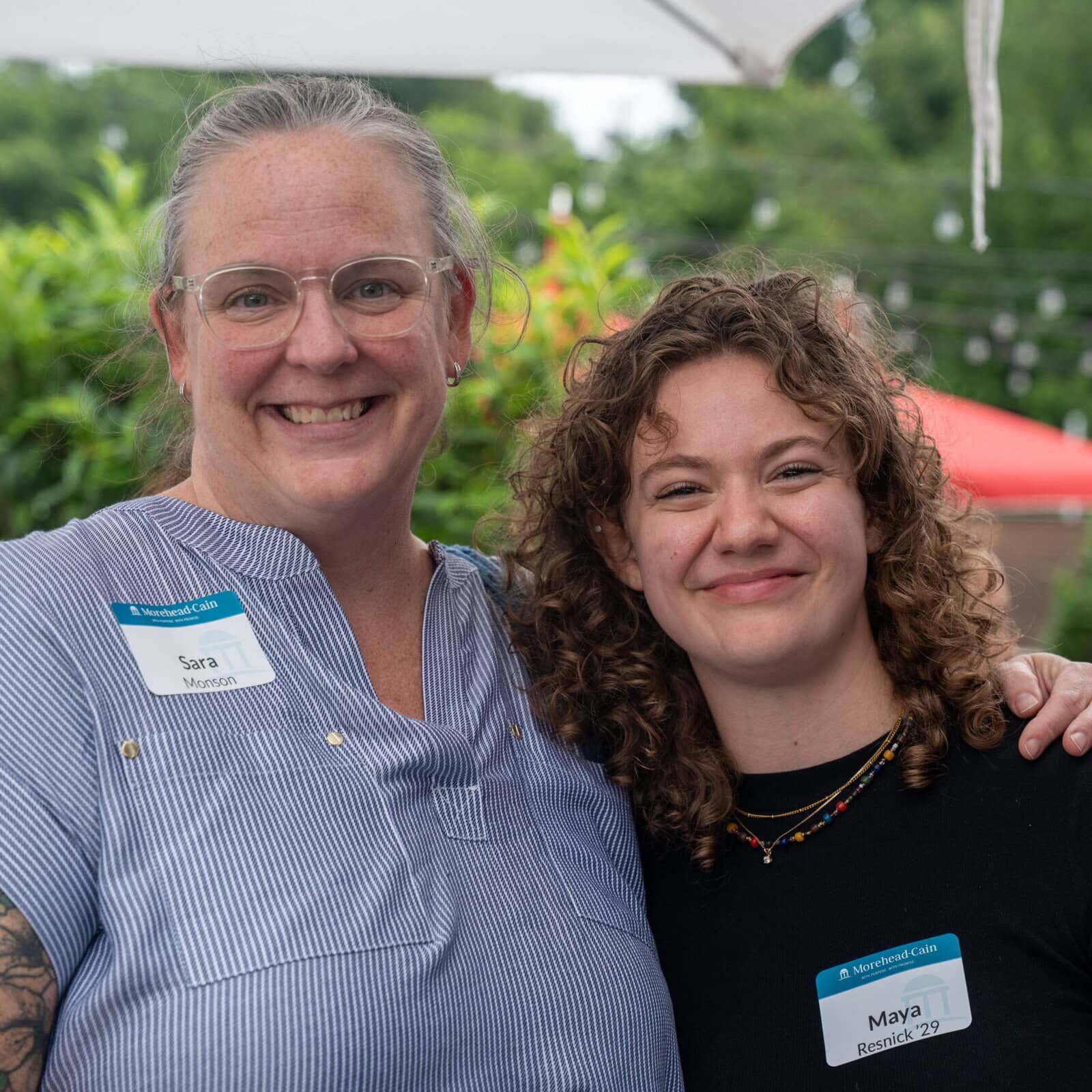 Maya Resnick ’29 (right) with 2025 Impact Educator Sara Monson of The School of Inquiry and Life Sciences at Asheville, whom she nominated.